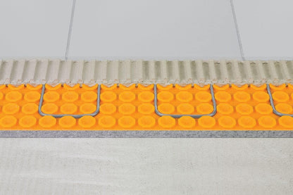 Schluter Systems Self-Adhesive Peel and Stick Ditra Heat Duo Membrane 108 Sq Ft (10 Sq M) Roll DHDPS810M Features Mortar-Free Waterproofing Underlayment, Floor Warming, Uncoupling Mat