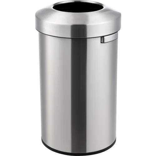 Global Industrial™ Stainless Steel Round Open Top Trash Can, 21 Gallon