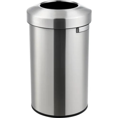Global Industrial™ Stainless Steel Round Open Top Trash Can, 21 Gallon