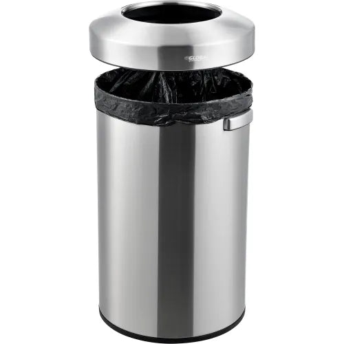Global Industrial™ Stainless Steel Round Open Top Trash Can, 21 Gallon