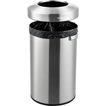 Global Industrial™ Stainless Steel Round Open Top Trash Can, 21 Gallon