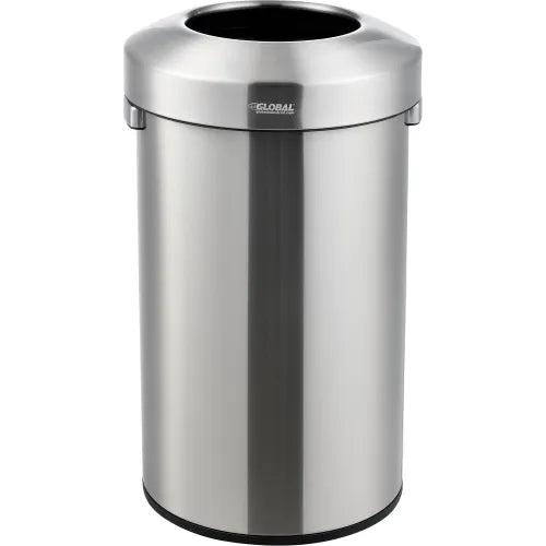 Global Industrial™ Stainless Steel Round Open Top Trash Can, 21 Gallon