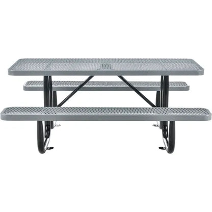 Global Industrial™ 6' Rectangular Picnic Table, Expanded Metal, Gray