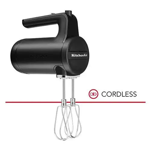 KitchenAid Cordless 7 Speed Hand Mixer - Black Matte (KHMB732BM)