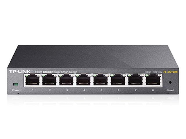 TP-Link Network TL-SG108E 8-Port 10/100/1000Mbps RJ45 Gigabit Easy Smart Switch