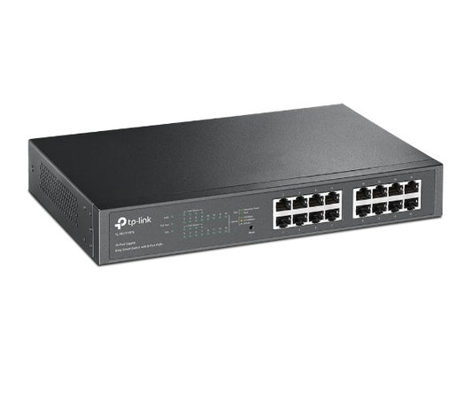 TP-Link Networking Switch TL-SG1016PE 16Port Gigabit Easy Smart PoE Switch with 8-Port PoE+ - PuriLite