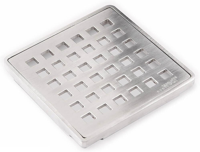 Wedi Fundo Drain Cover Set - 4" x 4" - Stainless Steel - US1000057