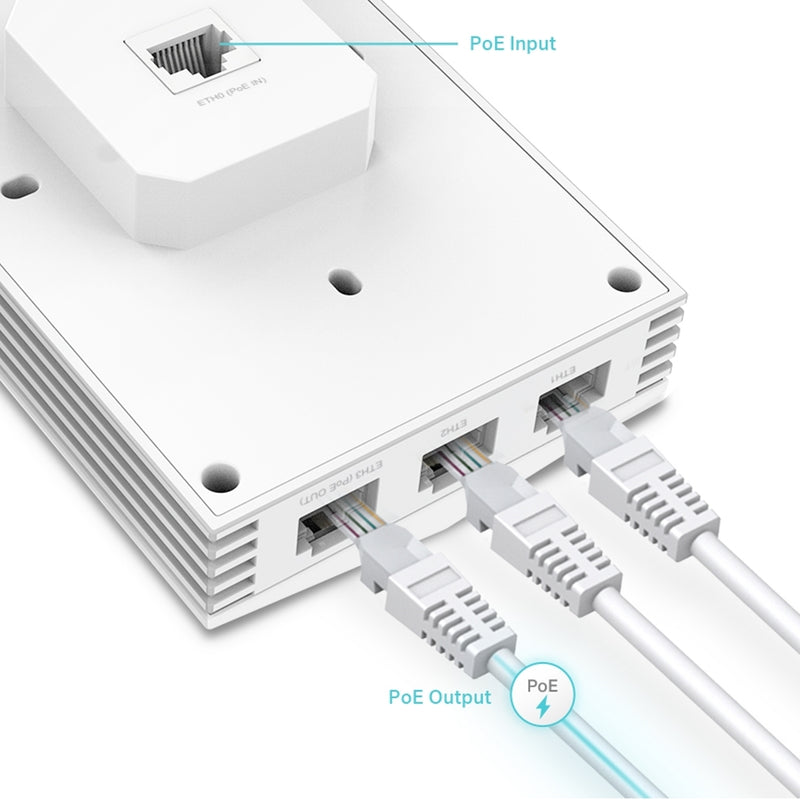 TP-Link Network EAP655-Wall AX3000 Wall Plate Wi-Fi 6 Access Point