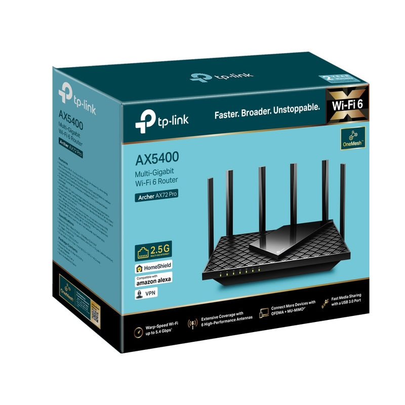 TP-Link Router Archer AX72 Pro AX5400 Multi-Gigabit Wi-Fi6 Router