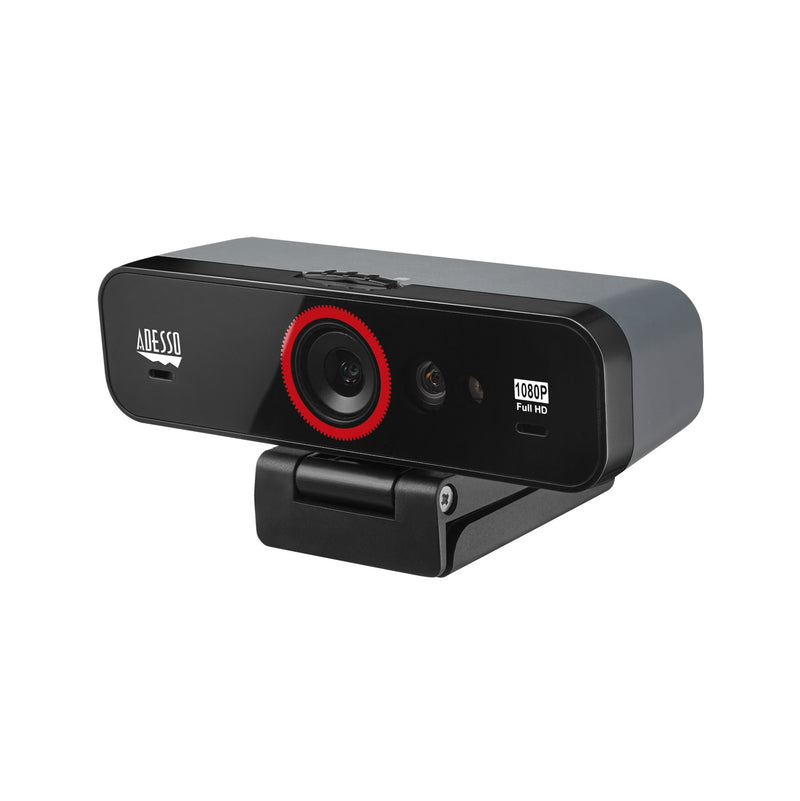 Adesso Camera CyberTrack F1 1080P HD Webcam with Windows Hello Face Recognition USB