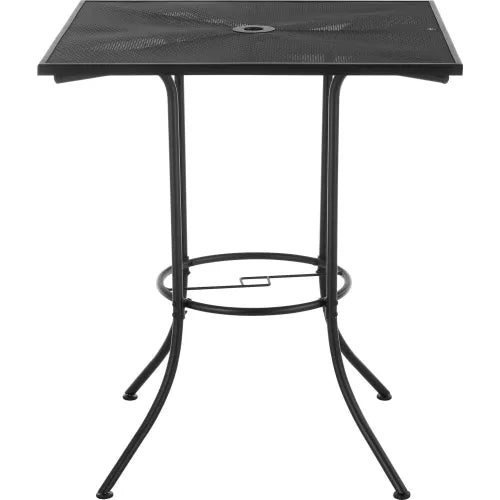 Global Industrial™ 36" Square Outdoor Bar Table, Steel Mesh, Black