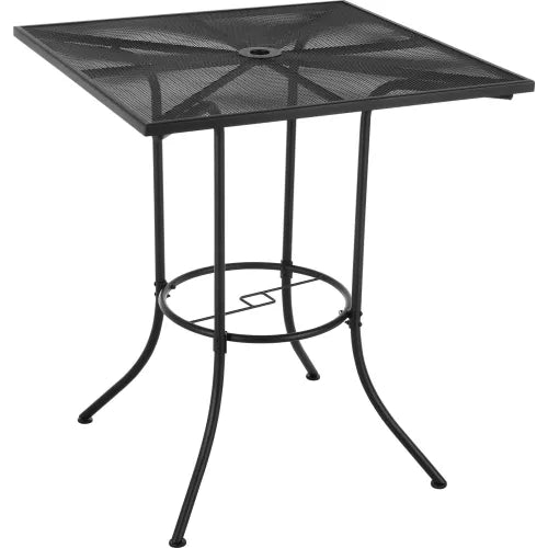 Global Industrial™ 36" Square Outdoor Bar Table, Steel Mesh, Black