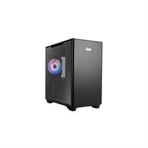 In-Win Case IW-CS-A5BLK-1AM120S A5 Black Mid Tower EATX Tempered Glass 7xPCI-E