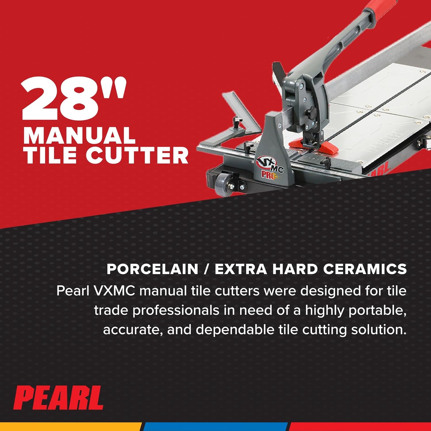 Pearl Abrasive VX28MCPRO Professional Manual Tile Cutter (28 Inch) - PuriLite