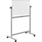 Global Industrial™ Mobile Reversible Magnetic Whiteboard - 36"W X 24"H - Steel - SIlver Frame