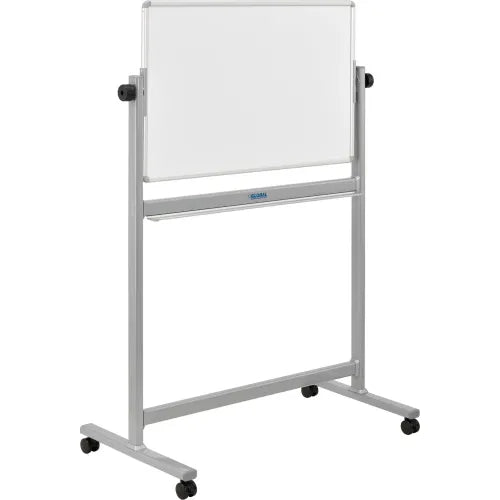 Global Industrial™ Mobile Reversible Magnetic Whiteboard - 36"W X 24"H - Steel - SIlver Frame