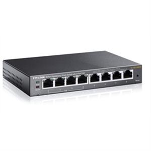 TP-Link Switch TL-SG108PE 8-Port 10/100/1000Mbps RJ45 Gigabit Easy Smart Switch with 4-Port PoE - PuriLite