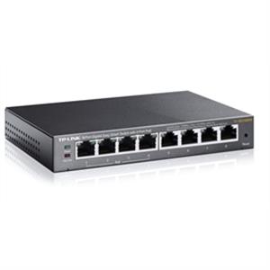 TP-Link Switch TL-SG108PE 8-Port 10/100/1000Mbps RJ45 Gigabit Easy Smart Switch with 4-Port PoE