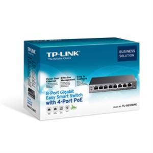 TP-Link Switch TL-SG108PE 8-Port 10/100/1000Mbps RJ45 Gigabit Easy Smart Switch with 4-Port PoE