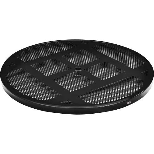 Global Industrial™ 46" Round Picnic Table, Perforated Metal, Black