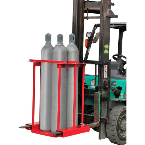 Global Industrial™ Forkliftable Cylinder storage Caddy, Stationary For 4 Cylinders