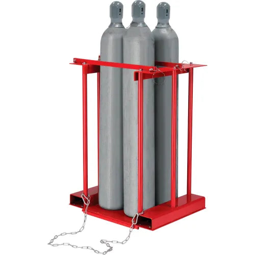 Global Industrial™ Forkliftable Cylinder storage Caddy, Stationary For 4 Cylinders