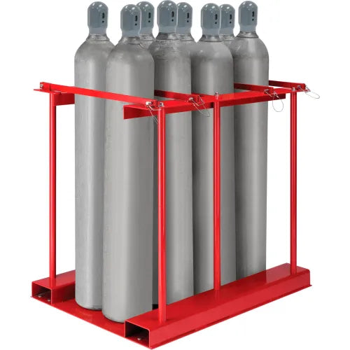 Global Industrial™ Forkliftable Cylinder storage Caddy, Stationary For 8 Cylinders