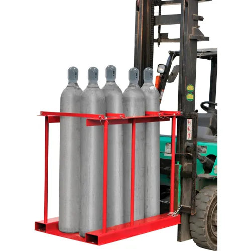 Global Industrial™ Forkliftable Cylinder storage Caddy, Stationary For 8 Cylinders