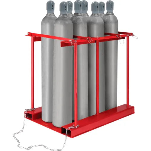 Global Industrial™ Forkliftable Cylinder storage Caddy, Stationary For 8 Cylinders