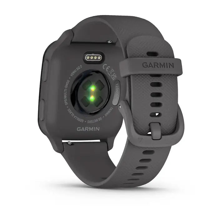 Garmin Venu Sq 2 - 40mm - Slate Aluminum Bezel with Shadow Gray Case and Silicone Band (010-02701-00)