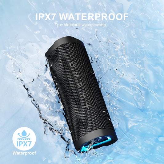 Vanzon Bluetooth Speakers, Portable Wireless Speaker, IPX7 Waterproof Bluetooth Speaker with 24H Playtime, 24W Loud Stereo Sound, TWS Pairing and RGB Lights, Suitable for Outdoor, Home, Beach, Pool - PuriLite