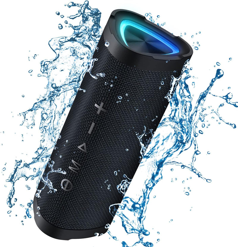 Vanzon Bluetooth Speakers, Portable Wireless Speaker, IPX7 Waterproof Bluetooth Speaker with 24H Playtime, 24W Loud Stereo Sound, TWS Pairing and RGB Lights, Suitable for Outdoor, Home, Beach, Pool