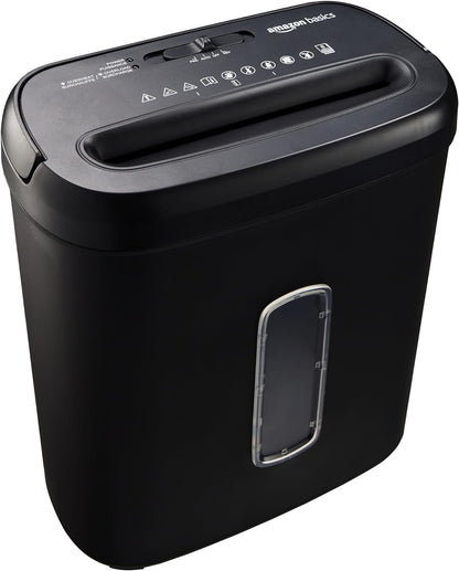 Amazon Basics 8-Sheet Cross-Cut Paper Shredder and Credit Card Shredder - Black
