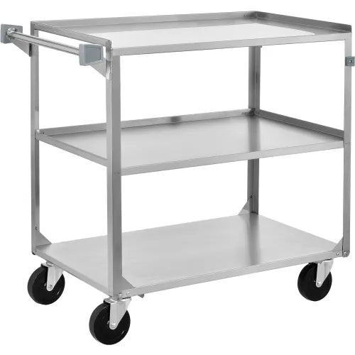 Global Industrial™ Stainless Steel Utility Cart, 500lb. Capacity, 39-1/4"L x 22-3/8"W x37-1/4"H