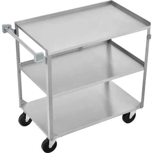 Global Industrial™ Stainless Steel Utility Cart, 500lb. Capacity, 39-1/4"L x 22-3/8"W x37-1/4"H