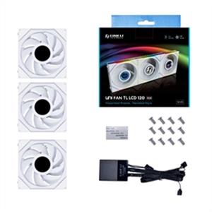 Lian-Li Fan 12TLLCD3W FDB fan White 120X120X28 mm 3 Fans Fan Controller - PuriLite