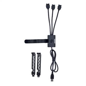 Lian-Li Accessory PW-U2TPAB USB2.0 1 to 3 PORT (TYPE A MALE PORT) Black - PuriLite