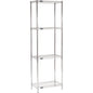 Nexel® 4 Shelf, Chrome Wire Shelving Unit, Starter, 24"W x 14"D x 74"H - PuriLite