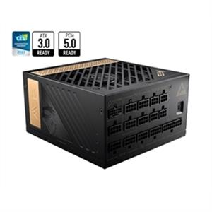 MSI Power Supply MEGAI1300PPCIE5 MEG Ai1300P PCIE5 1300W Active PFC 80+Platinum Fully-Modular ATX Black - PuriLite