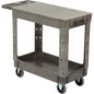 Global Industrial™ Flat Top Utility Cart w/2 Shelves, 38"L x 17-1/2"W x 32-1/2"H, Gray