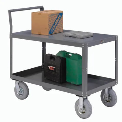 Global Industrial™ Service Cart w/2 Shelves, 1200 lb. Capacity, 60"L x 30"W x 31"H, Gray
