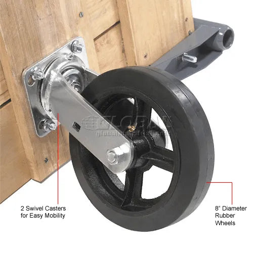 Global Industrial™ Hardwood Deck Platform Truck 60 x 30 2400 Lb. Capacity 8" Rubber Casters