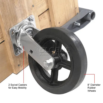 Global Industrial™ Hardwood Deck Platform Truck 60 x 30 2400 Lb. Capacity 8" Rubber Casters