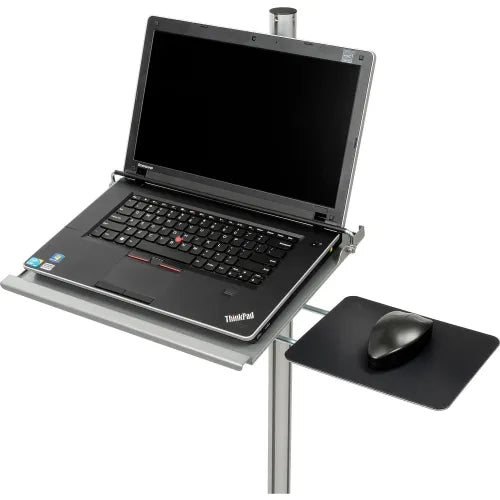 Global Industrial™ Mobile Height Adjustable Laptop Computer Workstation Security Cart - PuriLite