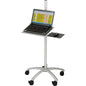 Global Industrial™ Mobile Height Adjustable Laptop Computer Workstation Security Cart