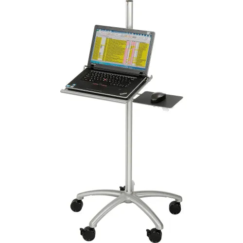 Global Industrial™ Mobile Height Adjustable Laptop Computer Workstation Security Cart