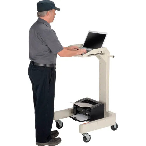 Global Industrial™ Orbit Mobile Laptop Cart, Beige