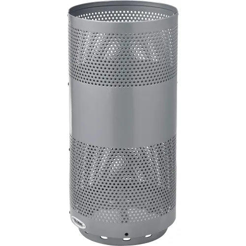 Global Industrial™ Perforated Steel Round Trash Can, 20 Gallon, Gray