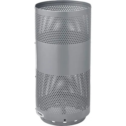 Global Industrial™ Perforated Steel Round Trash Can, 20 Gallon, Gray