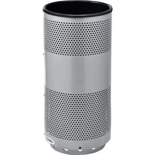 Global Industrial™ Perforated Steel Round Trash Can, 20 Gallon, Gray